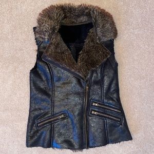 Faux fur lined Moro vest brand new